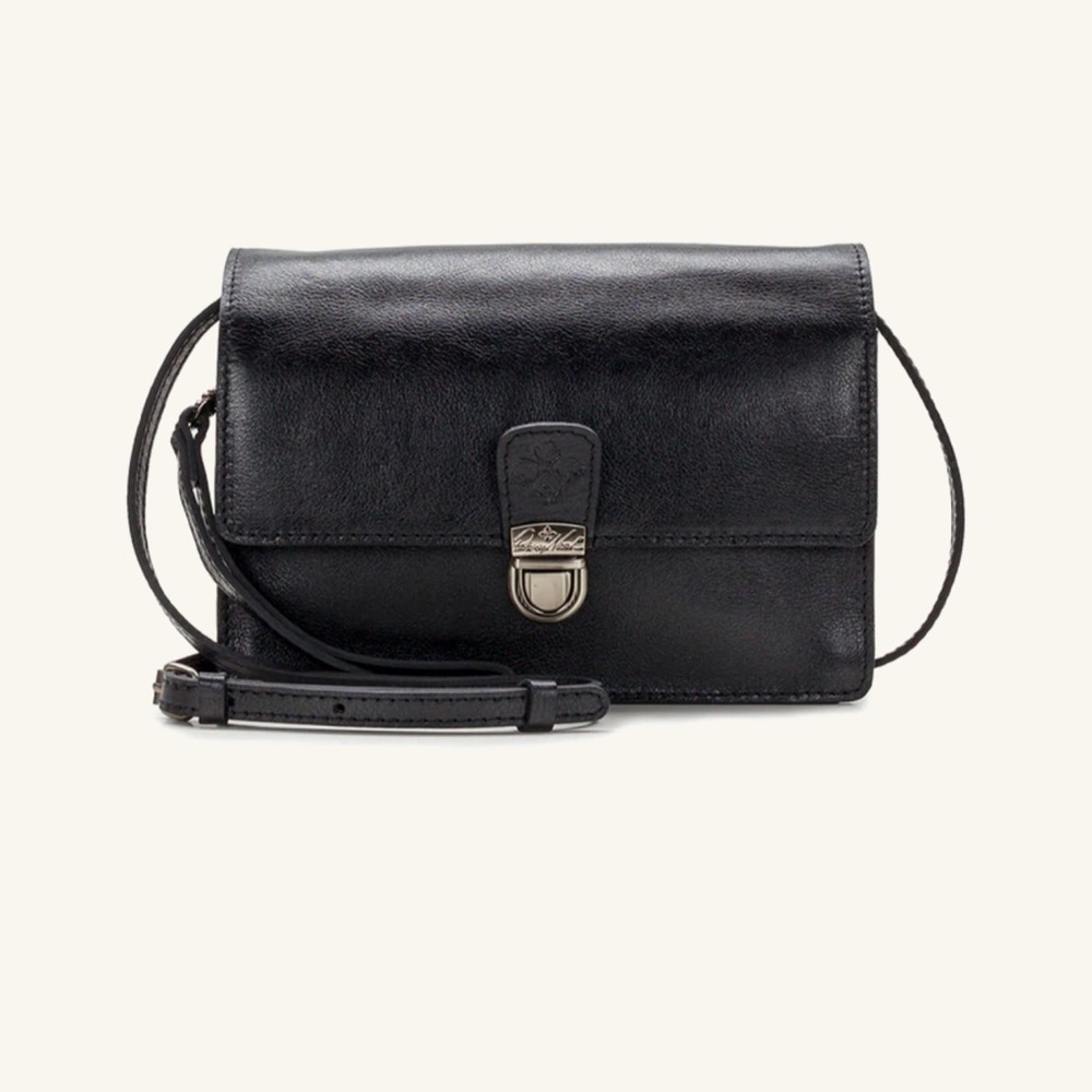 Patricia Nash Lanza Crossbody Purse in Black Leather